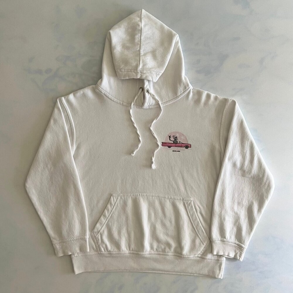 Call Your Mother Reckless Pink & White Skeleton Graphic Drawstring Hoodie